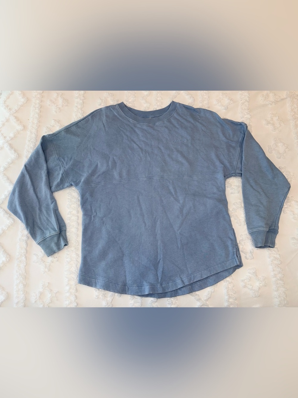 VS PINK Crewneck Top in Dusty Blue